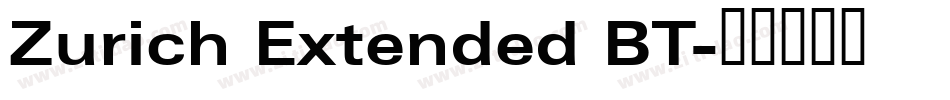 Zurich Extended BT字体转换